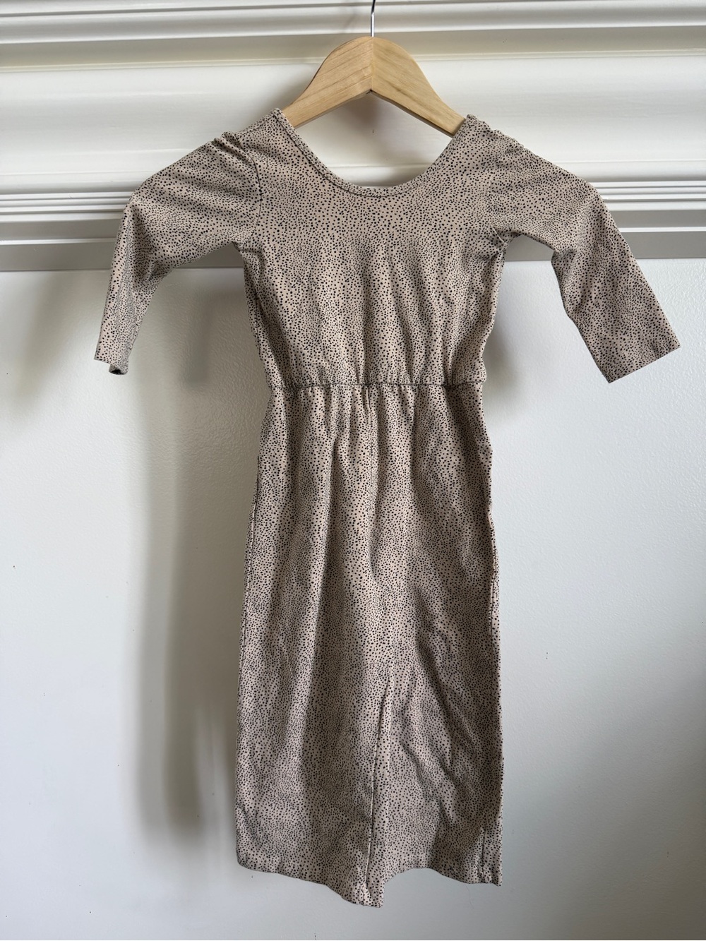 Kids Beige Dot Print Romper - Neutral